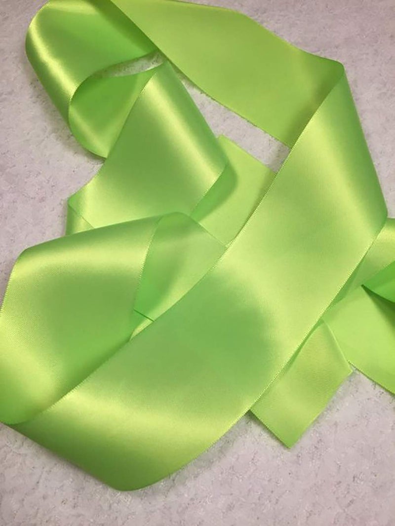 IHKFILAN Double Face Satin Ribbon 1Inchx25Yards Double Sided Solid Polyester Ribbon for Gift Wrapping Party Hair Braids Bow Baby Shower Decoration Floral Arrangement Craft Supplies,Key Lime - Image 4